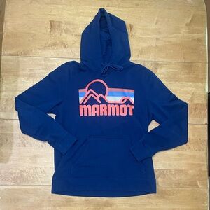 Marmot Blue Hoodie Sweatshirt Men’s Medium